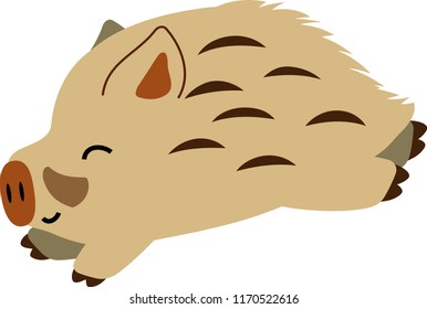 Pop Cute wild boar illustration