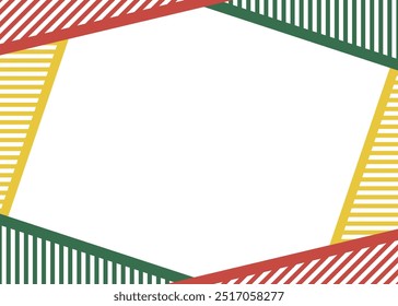 Pop design background frame, simple stripe pattern, Christmas colors