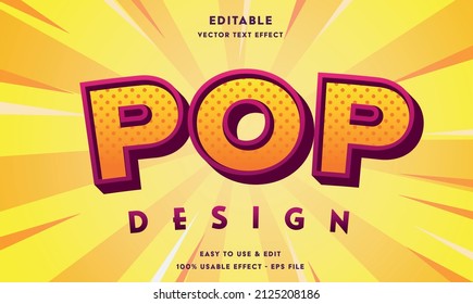 pop design editable text effect template with abstract style use for business brand and store campaign 