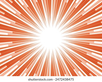 Pop and digital image of concentrated line background material_Red