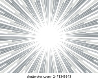 Pop and digital image of concentrated lines background material_Silver