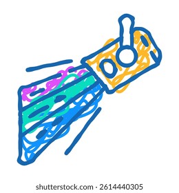 pop disco party doodle icon sketch vector. pop disco party sign. isolated symbol illustration
