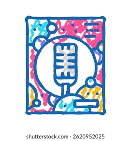 pop disco party doodle icon sketch vector. pop disco party sign. isolated symbol illustration