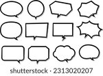 Pop dot shadow American comic style speech bubble set