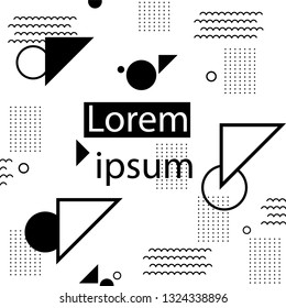 pop up element black&white design