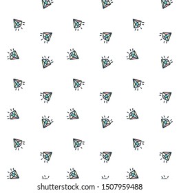 
Pop fashion seamless pattern with hand drawn diamonds on white background. Vector illustration in cartoon 80s-90s comic style. 8 EPS.