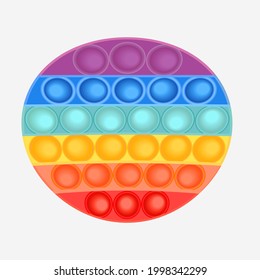Pop it fidget kids sensory toy , vector illustration