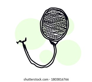 Pop filter on a white background. Sketch. Vector illustration.