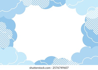 Pop fluffy frame light blue