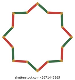 Pop frame, border, decoration material, Christmas colors