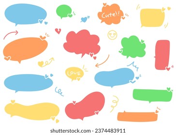 Marco pop con decoración cardíaca, vector