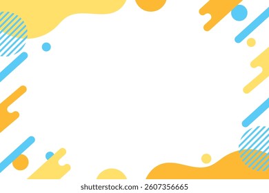 Pop frame illustration in summer colors