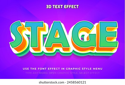 Pop funky 3d editable text effect style