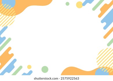 Pop geometric design frame - Orange