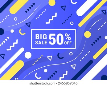 Pop geometrisches Muster Hintergrundmaterial_blue