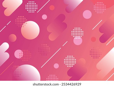 Pop geometric shape gradient background wallpaper (pink)