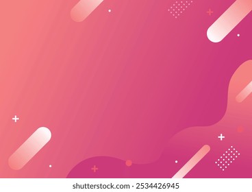 Pop geometric shape gradient background wallpaper bottom right frame (pink)