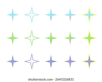 Pop glitter illustration material set