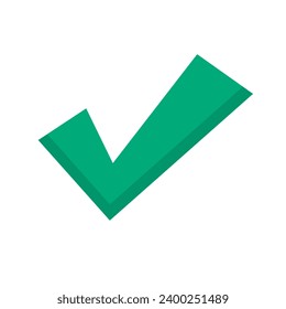 Pop green check icon. Vector.