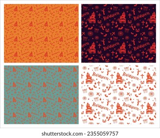 Fondo de patrón transparente para halloween