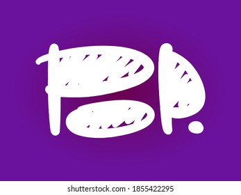 Pop hand drawn lettering logo for business, print and advertising.