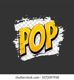 Pop hand drawn pictures effects. Template comics grunge speech bubble brush halftone dot background. Pop art style. Comic dialog text cloud. Creative sketch explosion.
