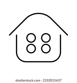 Pop house icon. Housing. Vector.
