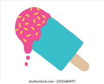 Pop ice candy loose hand-drawn illustration