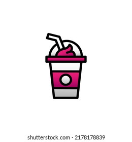 Pop Ice With Filled Line Vector Illustration