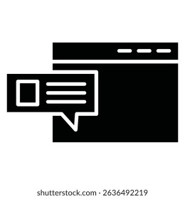 Pop up icon Flat outline fill black and white