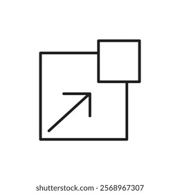 Pop up icon Isolated flat vector in outline