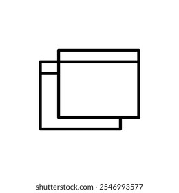 Pop up icon linear logo isolated