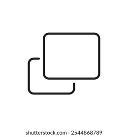 Pop hacia arriba icono Vector de esquema para Web ui