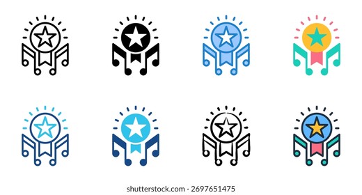 Pop icon set multiple style collection 
