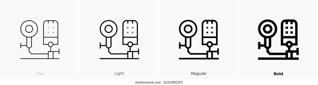 ícone pop. Design fino, leve, regular e negrito, isolado no fundo branco