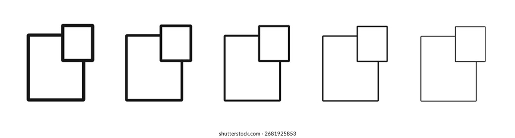 Pop up icon vector outline set illustration sign