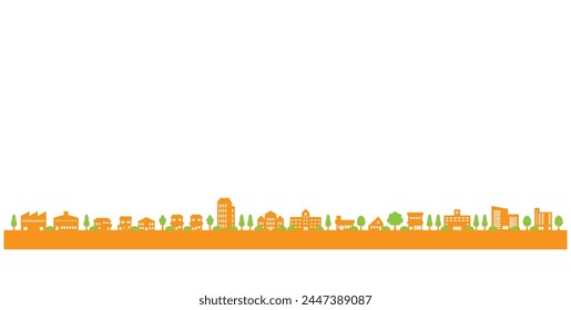 Pop illustration of cityscape. Building vector illustration.