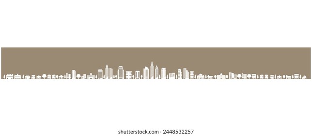 Ilustración Pop del paisaje urbano. Construyendo Ilustración vectorial.