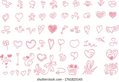 Ilustración POP que tiene muchos corazones