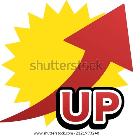 UP and pop illustrations of rising arrows