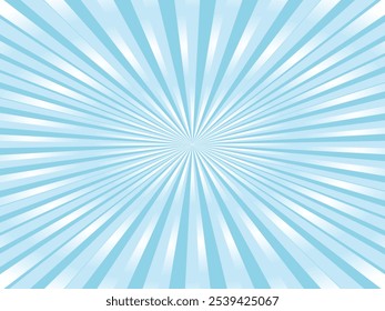 Pop image gradient background with concentrated lines_light blue