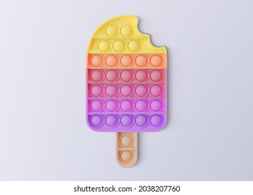 Pop it. Isolated on a white background. Realistic vector 3D illustration