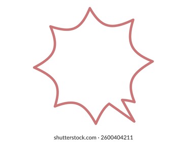 Pop jagged speech bubble red line