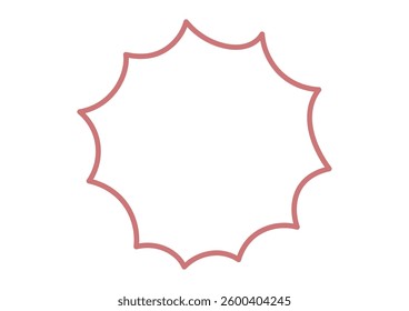 Pop jagged speech bubble red line
