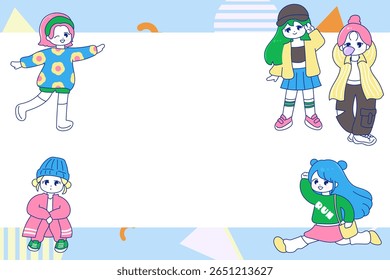 Pop Japanese Gen Z Girls Frame