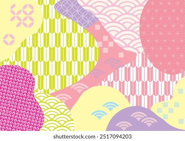 Pop Japanese Pattern Design Background