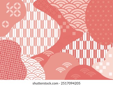 Plano de fundo do design do padrão japonês pop