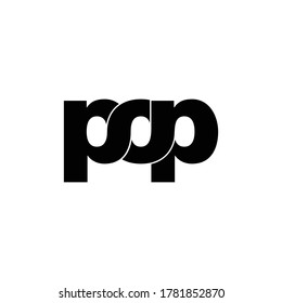 POP letter design. monogram logo design vector