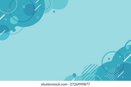 Pop light blue geometric frame
