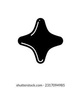 It is a pop  material with a plump and shiny appearance.